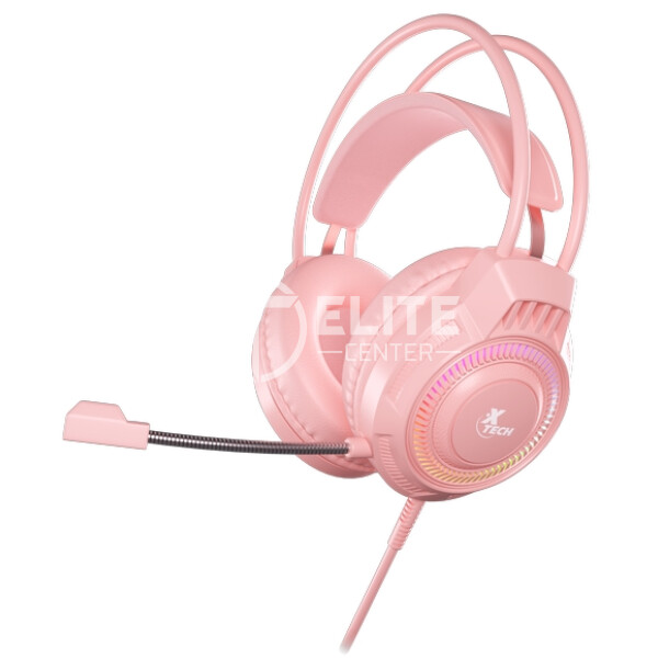 Xtech - XTH-564 - Headset - Para Computer / Para Game console - Wired - 3.5mm+USB Pink - - en Elite Center