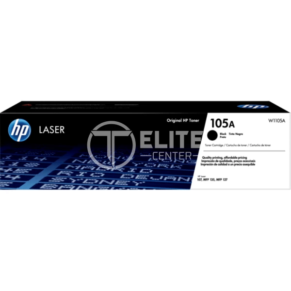 HP 105A - Negro - original - cartucho de tóner (W1105A) - para Laser 107, MFP 135, MFP 137 - - en Elite Center