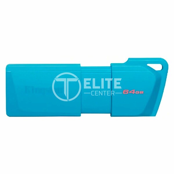 Kingston - USB flash drive - USB 3.2 Gen 1 - NEON Aqua Blue - - en Elite Center