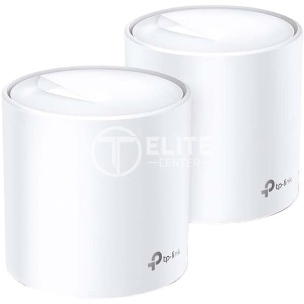 TP-LINK Deco X20 V2 - - sistema Wi-Fi - (2 enrutadores) - hasta 370 m² - malla - 1GbE - Wi-Fi 6 - Doble banda - - en Elite Center