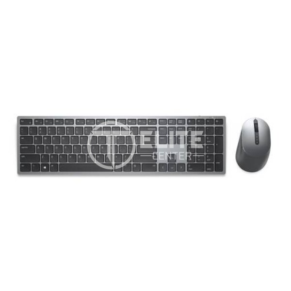 Dell Premier Multi-Device KM7321W - Juego de teclado y ratón - inalámbrico - 2.4 GHz, Bluetooth 5.0 - QWERTY - español - gris titanio - con 3 años de garantía básica en el hardware - - en Elite Center