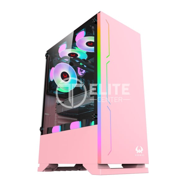 Gabinete Gamer Kronos Armor Pink, ATX, Vidrio Templado, USB 3.0 - - en Elite Center