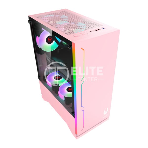 Gabinete Gamer Kronos Armor Pink, ATX, Vidrio Templado, USB 3.0 - - en Elite Center