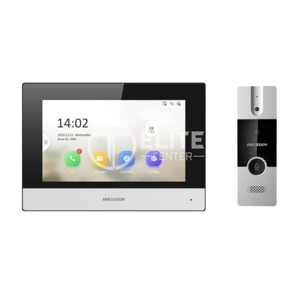 Kit de intercomunicación híbrido Video Portero Hikvision DS-KIS302-P, RJ45 - - en Elite Center