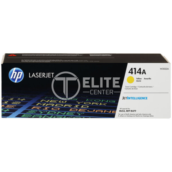 HP 414A - Amarillo - original - LaserJet - cartucho de tóner (W2022A) - para Color LaserJet Pro M454, MFP M479 - - en Elite Center